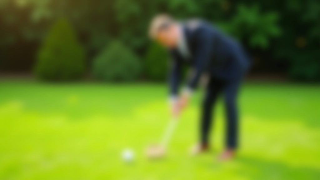 لاعب كروكيه يستعد للضربة